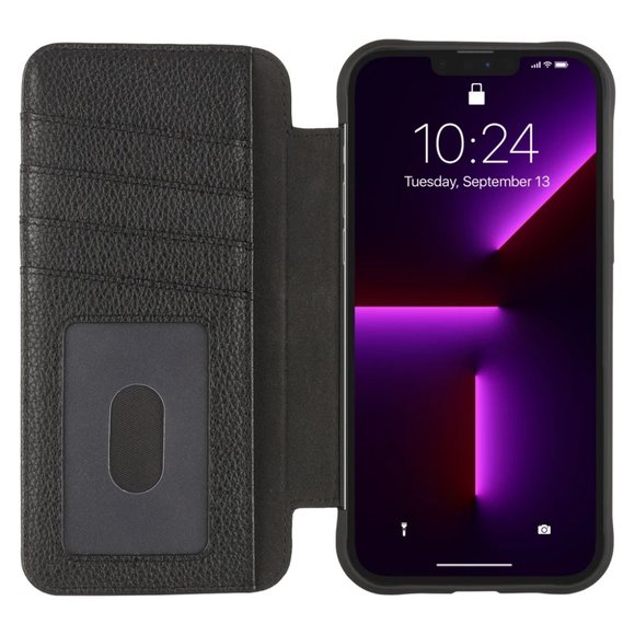 Case-Mate - Wallet Folio Case for Apple iPhone 12/ 12 Pro - Black - Picture 1 of 4
